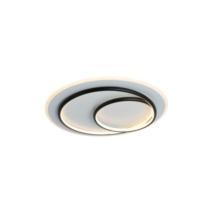 Brilagi - IRIS Dimmable LED Ceiling Light LED/70W/230V 3000–6000K Ø 50 cm White/Black + Remote Control
