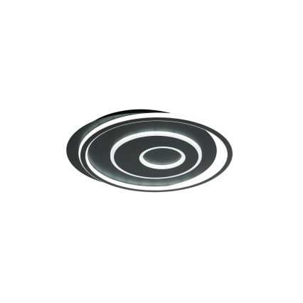 Brilagi - IRIS Dimmable LED Ceiling Light 83W / 230V, Adjustable White 3000–6000K, 46 × 50 cm, Black + Remote Control