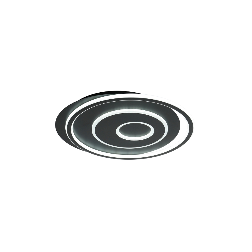 Brilagi - IRIS Dimmable LED Ceiling Light 83W / 230V, Adjustable White 3000–6000K, 46 × 50 cm, Black + Remote Control