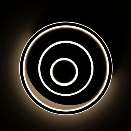 BRILAGI - IRIS Dimmable LED Ceiling Light 83W / 230V, Adjustable White 3000–6000K, 46 × 50 cm, Black + Remote Control