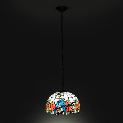 Brilagi - JUNGLE Tiffany stained-glass pendant on chain, 1xE27/60W/230V Ø 40 cm