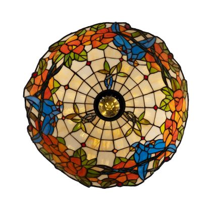 Brilagi - JUNGLE Tiffany stained-glass pendant on chain, 1xE27/60W/230V Ø 40 cm
