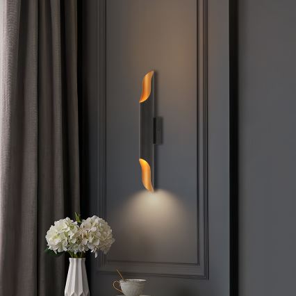 Brilagi - KALMAR Wall Light, 2xE27/40W/230V, Black/Bronze