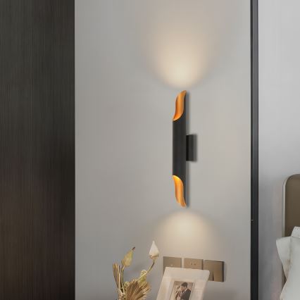 Brilagi - KALMAR Wall Light, 2xE27/40W/230V, Black/Bronze