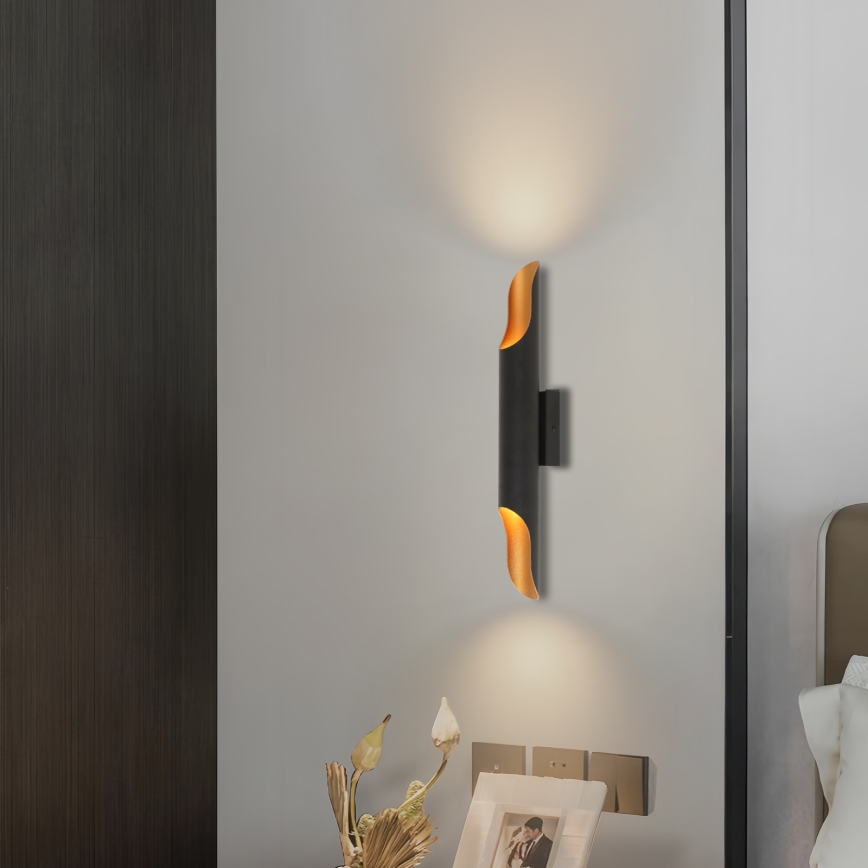 Brilagi - KALMAR Wall Light, 2xE27/40W/230V, Black/Bronze