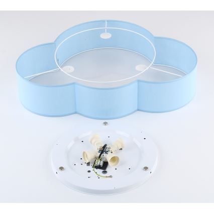 Brilagi - Kids' ceiling light NIMBUS 4xE27/15W/230V blue