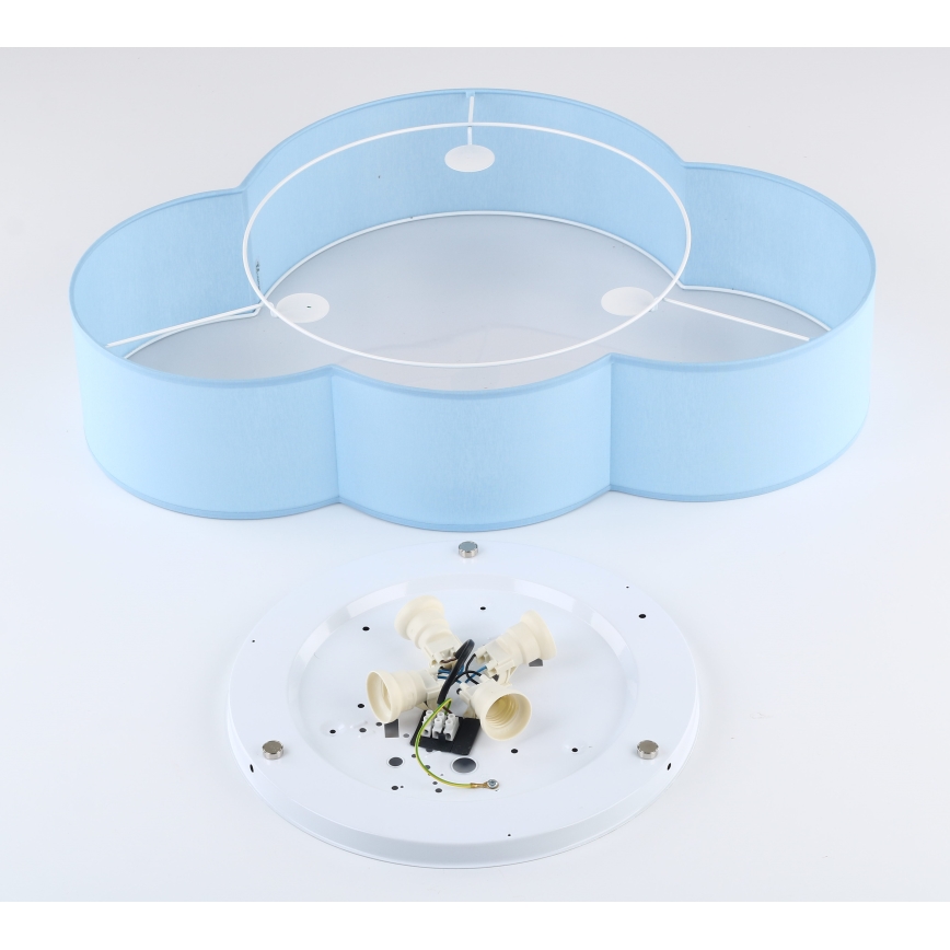 Brilagi - Kids' ceiling light NIMBUS 4xE27/15W/230V blue