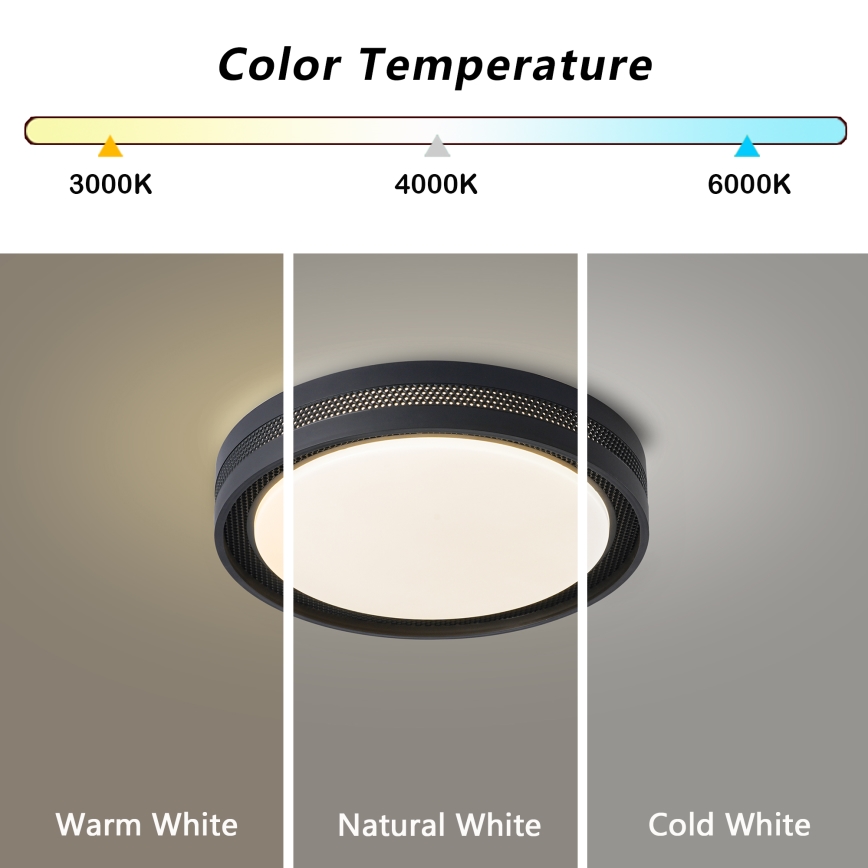 Brilagi - Dimmable KREON LED Ceiling Light LED/54W/230V 3000-6000K White Ø 38 cm + Remote Control