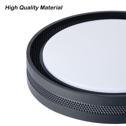 Brilagi - KREON LED dimmable ceiling light 54W/230V 3000-6000K black Ø 38 cm + remote control