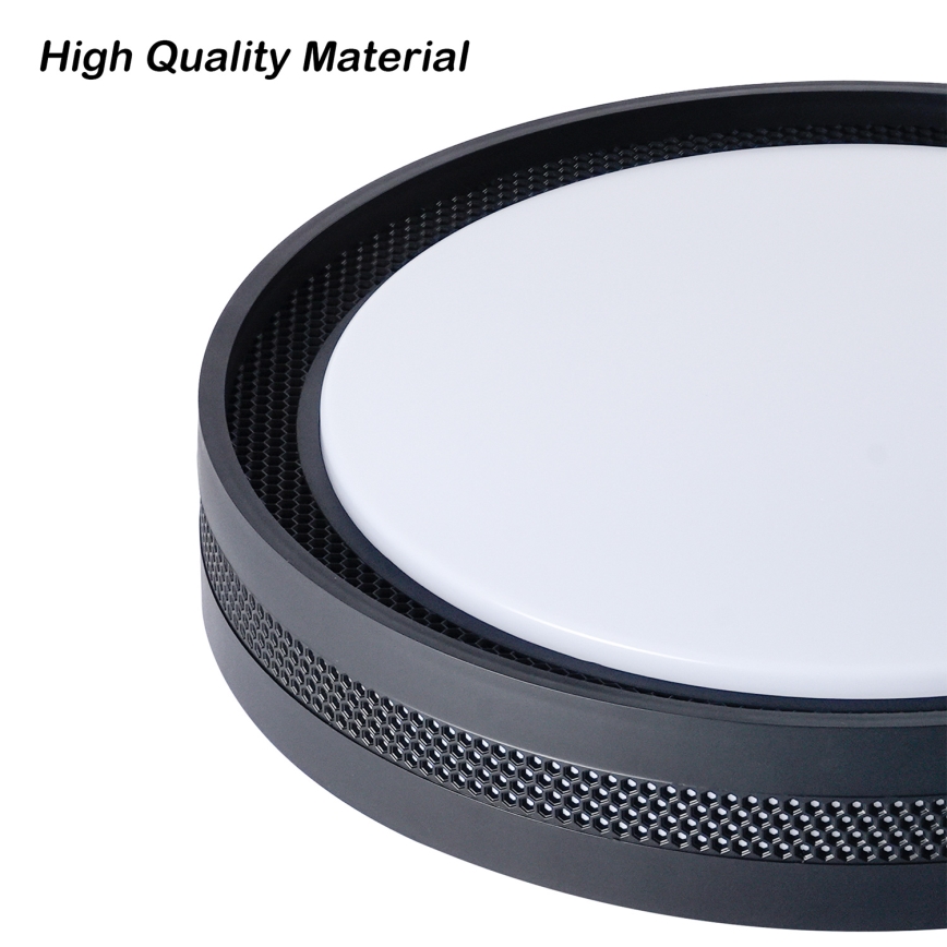 Brilagi - KREON LED dimmable ceiling light 54W/230V 3000-6000K black Ø 38 cm + remote control