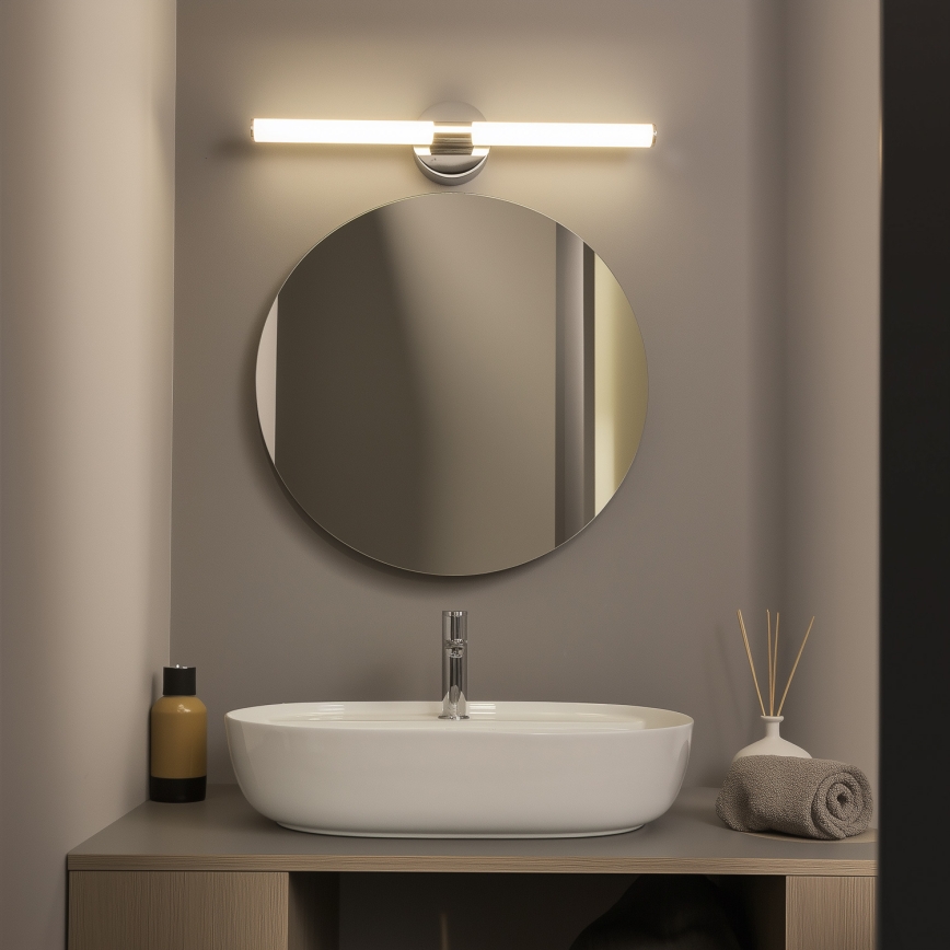 Brilagi - LARA LED Bathroom Mirror Light, 10W/230V, 60 cm, IP44, Polished Chrome