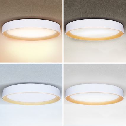 Brilagi - LED Dimmable Ceiling Light LARIOS LED/72W/230V, White, Ø 59 cm + Remote Control