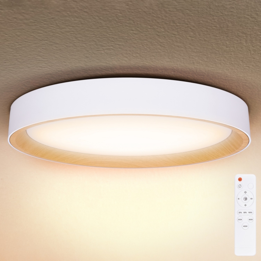 Brilagi - LED Dimmable Ceiling Light LARIOS LED/72W/230V, White, Ø 59 cm + Remote Control