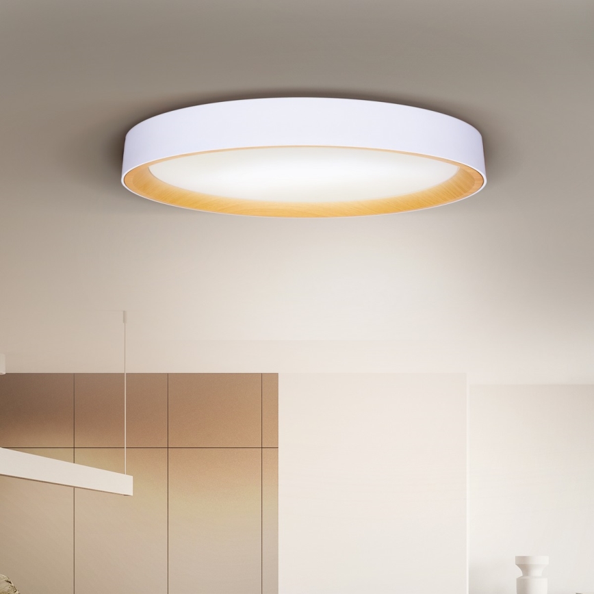 Brilagi - LED Dimmable Ceiling Light LARIOS LED/72W/230V, White, Ø 59 cm + Remote Control