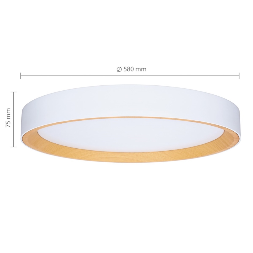 Brilagi - LED Dimmable Ceiling Light LARIOS LED/72W/230V, White, Ø 59 cm + Remote Control