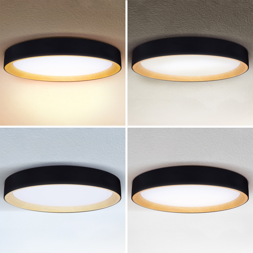 Brilagi - LARIOS Dimmable LED Ceiling Light LED/72W/230V 3000-6500K Black dia. 59 cm + Remote Control