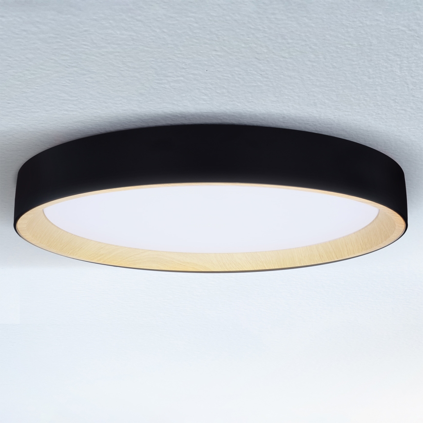 Brilagi - LARIOS Dimmable LED Ceiling Light LED/72W/230V 3000-6500K Black dia. 59 cm + Remote Control