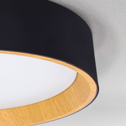 Brilagi - LARIOS Dimmable LED Ceiling Light LED/72W/230V 3000-6500K Black dia. 59 cm + Remote Control