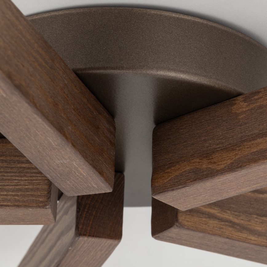 Brilagi - LATTE 5-Light Flush-Mount Chandelier, 5x E27/15W/230V, Pine/Mixed Finish