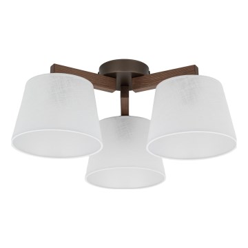 Brilagi - LATTE flush-mount ceiling light 3xE27/15W/230V pine/white