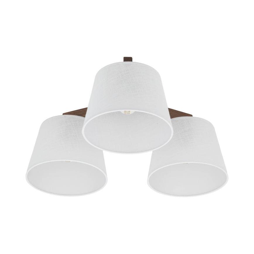 Brilagi - LATTE flush-mount ceiling light 3xE27/15W/230V pine/white