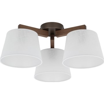 Brilagi - LATTE flush-mount ceiling light 3xE27/60W/230V pine/white