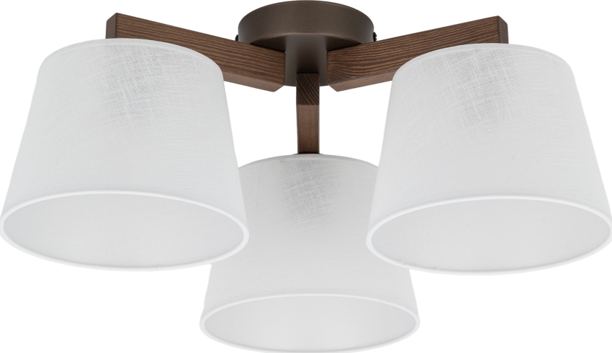 Brilagi - LATTE flush-mount ceiling light 3xE27/60W/230V pine/white
