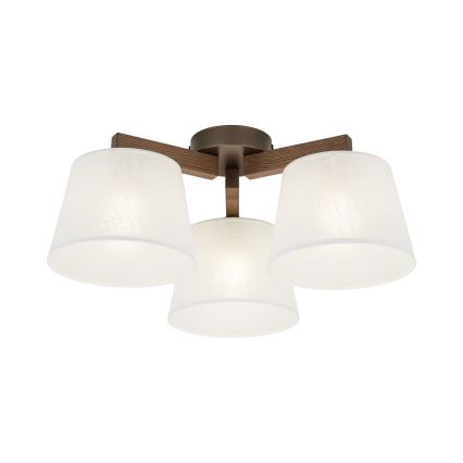 Brilagi - LATTE flush-mount ceiling light 3xE27/60W/230V pine/white