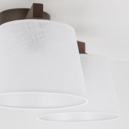 Brilagi - LATTE flush-mount ceiling light 3xE27/60W/230V pine/white