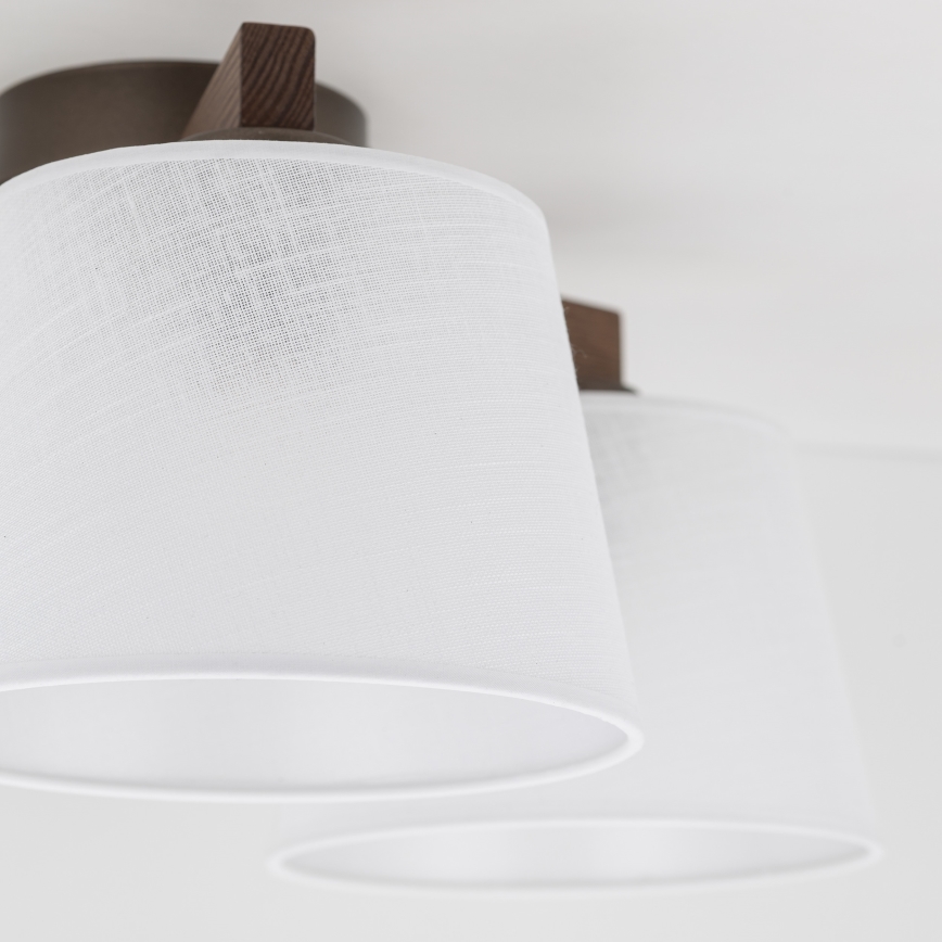 Brilagi - LATTE flush-mount ceiling light 3xE27/60W/230V pine/white
