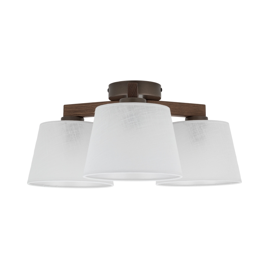 Brilagi - LATTE flush-mount ceiling light 3xE27/60W/230V pine/white