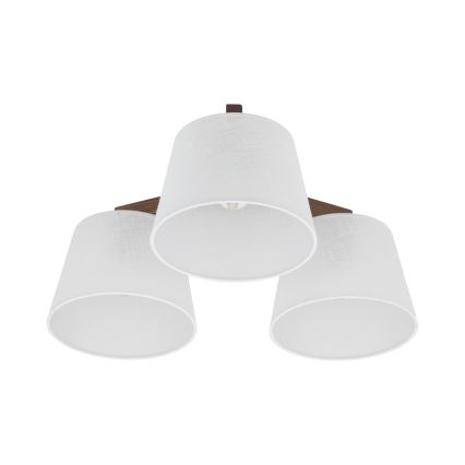 Brilagi - LATTE flush-mount ceiling light 3xE27/60W/230V pine/white