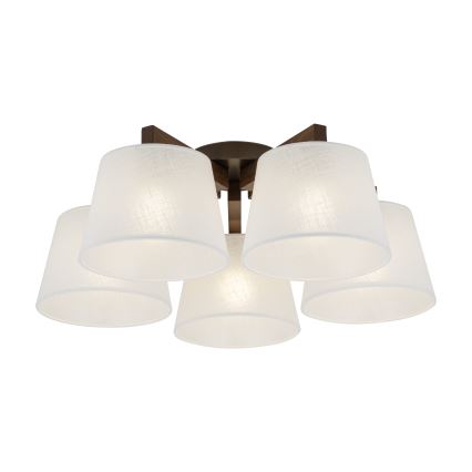 Brilagi - LATTE Flush-mount ceiling light 5xE27/15W/230V Pine/White