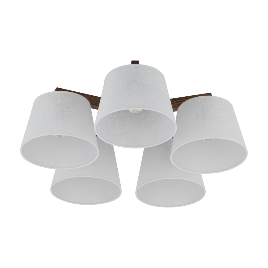 Brilagi - LATTE Flush-mount ceiling light 5xE27/60W/230V Pine/White