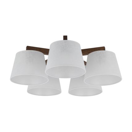Brilagi - LATTE Flush-mount ceiling light 5xE27/60W/230V Pine/White