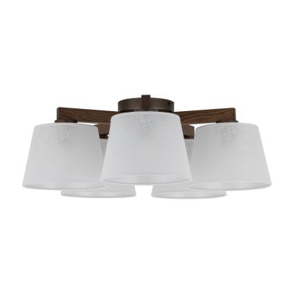 Brilagi - LATTE Flush-mount ceiling light 5xE27/60W/230V Pine/White