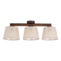 Brilagi - LATTE Flush-Mount Chandelier 3xE27/15W/230V Pine/Beige