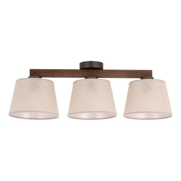 Brilagi - LATTE Flush-Mount Chandelier 3xE27/15W/230V Pine/Beige