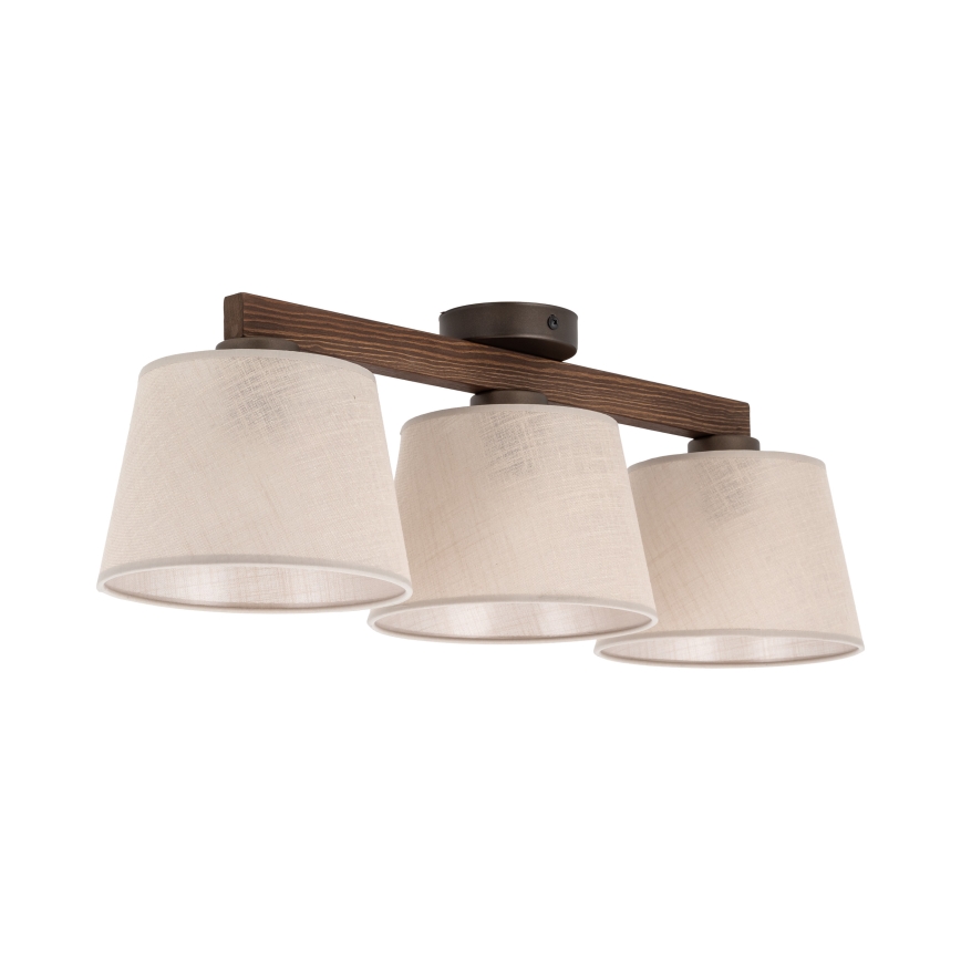 Brilagi - LATTE Flush-Mount Chandelier 3xE27/15W/230V Pine/Beige