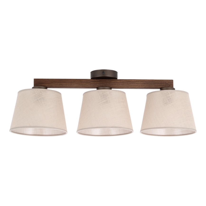 Brilagi - LATTE Flush-Mount Chandelier 3xE27/60W/230V Pine/Beige