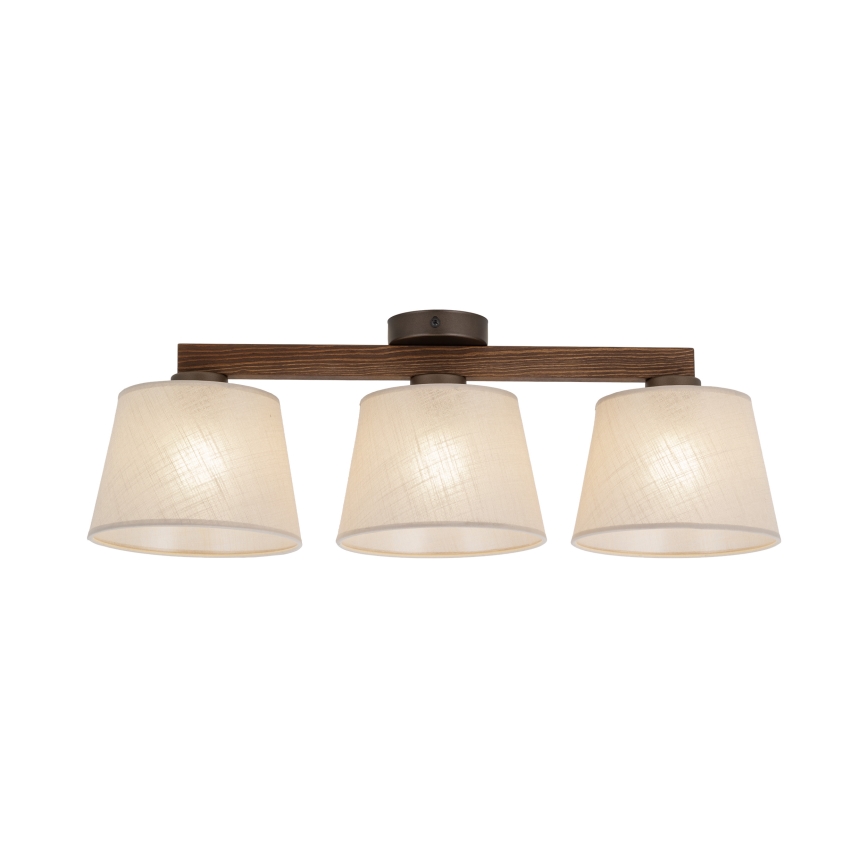 Brilagi - LATTE Flush-Mount Chandelier 3xE27/60W/230V Pine/Beige
