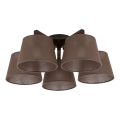 Brilagi - LATTE Flush-mount Chandelier 5xE27/15W/230V Pine/Brown