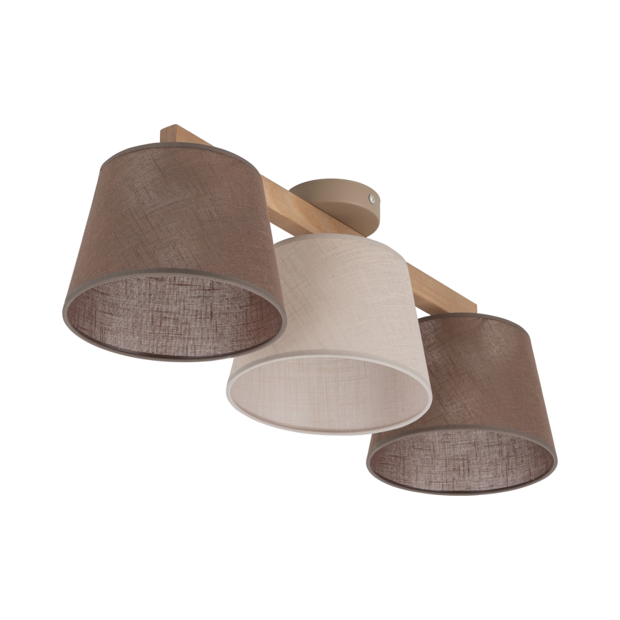 Brilagi - LATTE SABIA Flush-Mount Chandelier 3xE27/15W/230V Pine/Mix