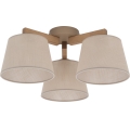Brilagi - LATTE SABIA flush-mount chandelier 3xE27/60W/230V pine/beige