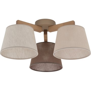 Brilagi - LATTE SABIA Flush-mount chandelier 3xE27/60W/230V pine/mix