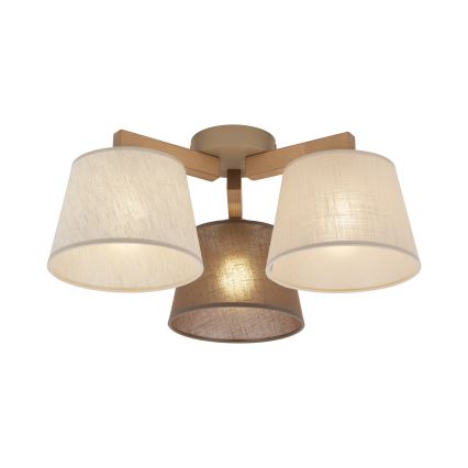 Brilagi - LATTE SABIA Flush-mount chandelier 3xE27/60W/230V pine/mix