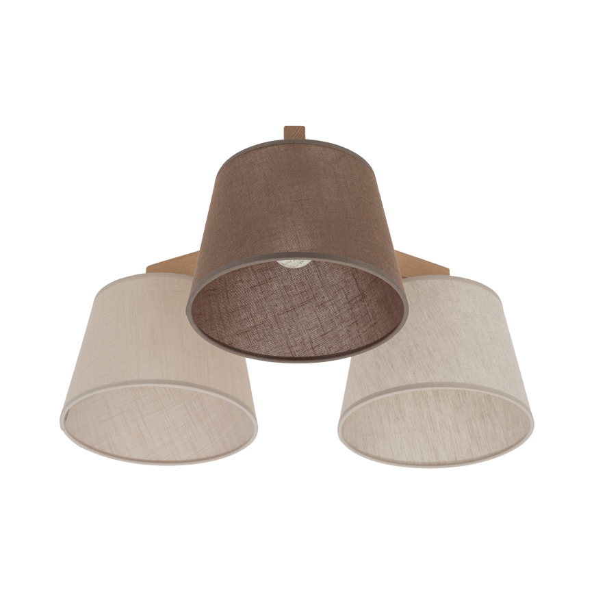 Brilagi - LATTE SABIA Flush-mount chandelier 3xE27/60W/230V pine/mix