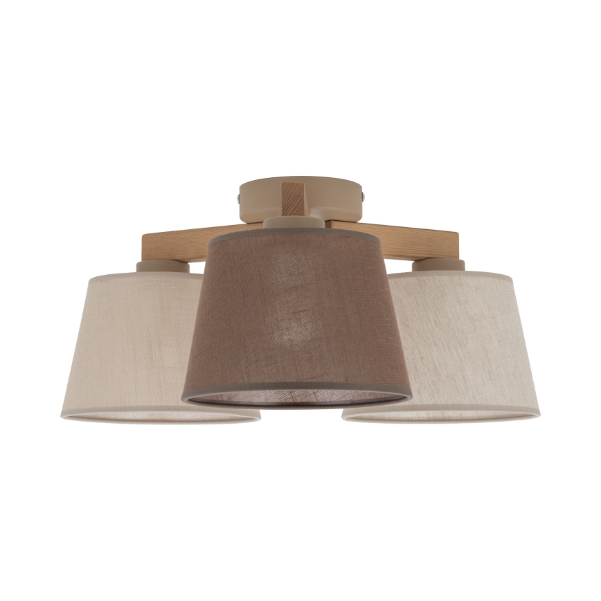 Brilagi - LATTE SABIA Flush-mount chandelier 3xE27/60W/230V pine/mix