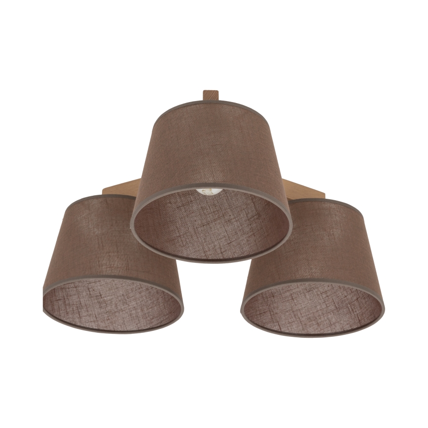 Brilagi - LATTE SABIA Flush-Mounted Chandelier 3xE27/15W/230V Pine/Brown