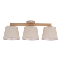 Brilagi - LATTE SABIA Flush-mounted chandelier 3xE27/60W/230V pine/beige